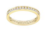 9ct Yellow Gold Channel Set Eternity Ring Cz Stones by Citerna