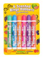 6 Scented  Bingo Dabbers Felt  Markers Mixed Pens Ticket Dobbers Non Drip Job