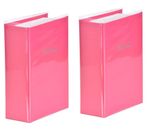 2 x Slip In Photo Album Photography Storage Hold 240 6"x4"(10x15cm) Photos Pink