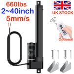 DC 12V Electric Linear Actuator Motor 3000N 660lbs 2~40inch Optional Fast 5mm/s