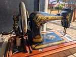 Singer 27K Mechanical Sewing Machine, Treadle Wooden Base, Manuals