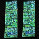 2pcs Abalone Shell Knife Handle Acrylic Scale Slabs Making Knives Plate Material