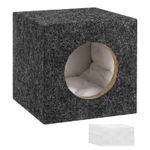 5 Inch Ported Wooden Speaker Enclosure, Gray Subwoofer Box Speaker Box