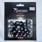 Pack Of 20 Precision Cricket County Replacement Spikes, Black/silver, New