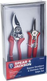 Spear & Jackson CUTTINGSET6 Bypass Secateurs and Floral Snips Set (Twin Set)