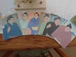 Sumo Nishiki-e Style Postcards - Many Rikishi Options