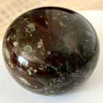 Lizard Serpentine Sphere by David Hill, Hand Turned Handmade Paperweight 2.4"