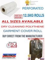 POLYTHENE GARMENT COVER ROLL/POLY BAGS/ PERFORATED  12.5KG-80 GAUGE ROLLS