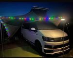 10M Solar Powered LED Flagpole Lights / Camping / Awning String Lights Portable