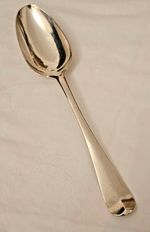 Solid Silver Serving Spoon, Hanovarian Pattern. by Thomas Chawner  London 1773