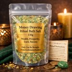 Money Drawing Ritual Bath Salt 150g - Wealth Prosperity Luck Success Charged