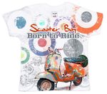 "Scooter Boy" Printed Front & Back Vespa Lambretta Mod Baby Boy Son T-shirt Gift