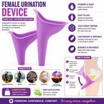 2 Pack Female Portable Urinal for Women – Travel Camping Wee Funnel Urine Device