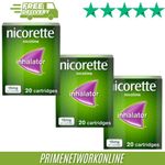 Nicorette 15mg Inhalator – Pack of 3  (60 Cartridges) 100% ORIGINAL ⭐⭐⭐⭐⭐
