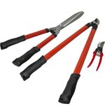 3pc Tree Lopper Shears Secateurs Hedge Garden Pruning Plier Tool Set - MARKSMAN