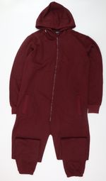 MAN Burgundy Hooded One Piece Men's 2XL Zip Nightwear