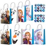 48 Pcs Frozen Party Gift Bags Disney Elsa Princess Birthday Party Bags Decor Set