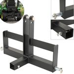 3 Point Hitch Receiver for Category 1 with 2"Receiver & Suitcase Weight Brackets