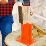 Kindling Splitter Log Wedge High Visibility Wood Splitting Firewood Chisel Mount