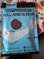 Boister Full Arm Compression Sleeve XL Black 20-30mmHg Support Sport Single