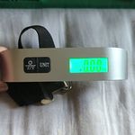 Digital Handheld Luggage Scale w/ Strap, LCD Display, 50kg/110lb Silver/Black