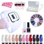 Gel Nail Kit with 120W Hight Quality UV Lamp Starter Kit - 12 Colors Nail Polish