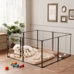 XL Large Clear Acrylic Dog Playpen Puppy Play Pen Pet Dog Whelping Box Enclosure