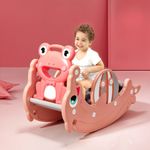 3 In 1 Kids Rocking Horse Slide Climber Ladder Baby Toddler Children Playground