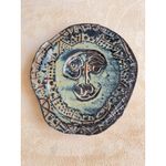 Signed Bi Joy Studio Pottery Face Wall Plaque Footed Ceramic Art