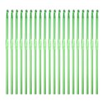 20Pcs Aluminum Crochet Hook 4.0mm Knitting Needles for DIY Craft Yarn Green