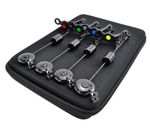 Carp Fishing Swingers Drop Off Indicator 4 x colours in Zipped Case . Round head