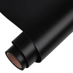VINYL FROG Black Self Adhesive Vinyl Roll Matte Permanent Vinyl 12 x5ft Craft