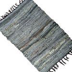 Slate Gray Fireproof Leather Rug 16x24in (40x60cm) – Heat Resistant Hearth Mat