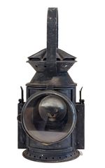 Vintage WWII 1940 Linley Engineering Railway Signal Lamp Lantern Paraffin Burner