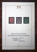 GB QV 1855 Fine NCLs Presentation Set 4d Rose 6d Lilac 1/- Green SG66a SG68 SG72