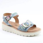 Heavenly Feet Blue Floral Sonja Sandals
