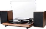 HiFi Wooden Bluetooth Turntable Vinyl Record Player Stereo System w/ Twin Speake