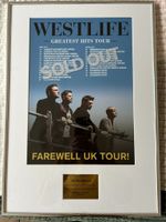 Westlife "Farewell UK Tour" Commemorative Industry Plaque (2012)