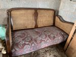 Antique Edwardian Walnut 3 Piece Suite Sofa