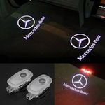2P Laser LED Door Shadow Projector Light For Mercedes W221 S class AMG 2009-2013