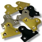 PICTURE MIRROR GLASS PLATES 19-46mm BRASS BLACK NICKEL FRAME HANGING FIXING