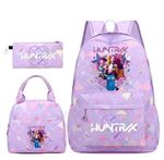 K-pop Demon Hunters 3pcs Backpack Set Schoolbag Lunch Bag Pencil Case