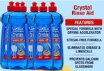Crystale Dishwasher Streak Free Formula Fast Dry Rinse Aid 1-16 Bottles x 500ml.