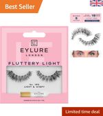 Angled Fluttery Light No. 165 Black Lashes - Handmade & Reusable up to 5 Wears