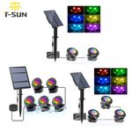 LED Solar Pond Lights Underwater RGB Multicolored Garden Fountain Pool Lamp IP68
