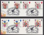Heraldry GUTTER PAIRS GB Used College of Arms London EC41984 ON PIECES (148897)
