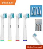 Superior Whitening 4-Pack: Compatible Replacement Heads for Oral B Toothbrushes