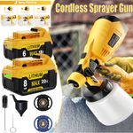For Dewalt 18V Spray Gun Paint Sprayer Wall Fence Electric Gun /Cordless Battery