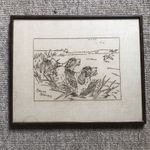 Antique Embroidered Painting, Cocker Spaniels