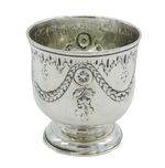 George II Sterling Silver Neoclassical Beaker Cup Antique 1734 London